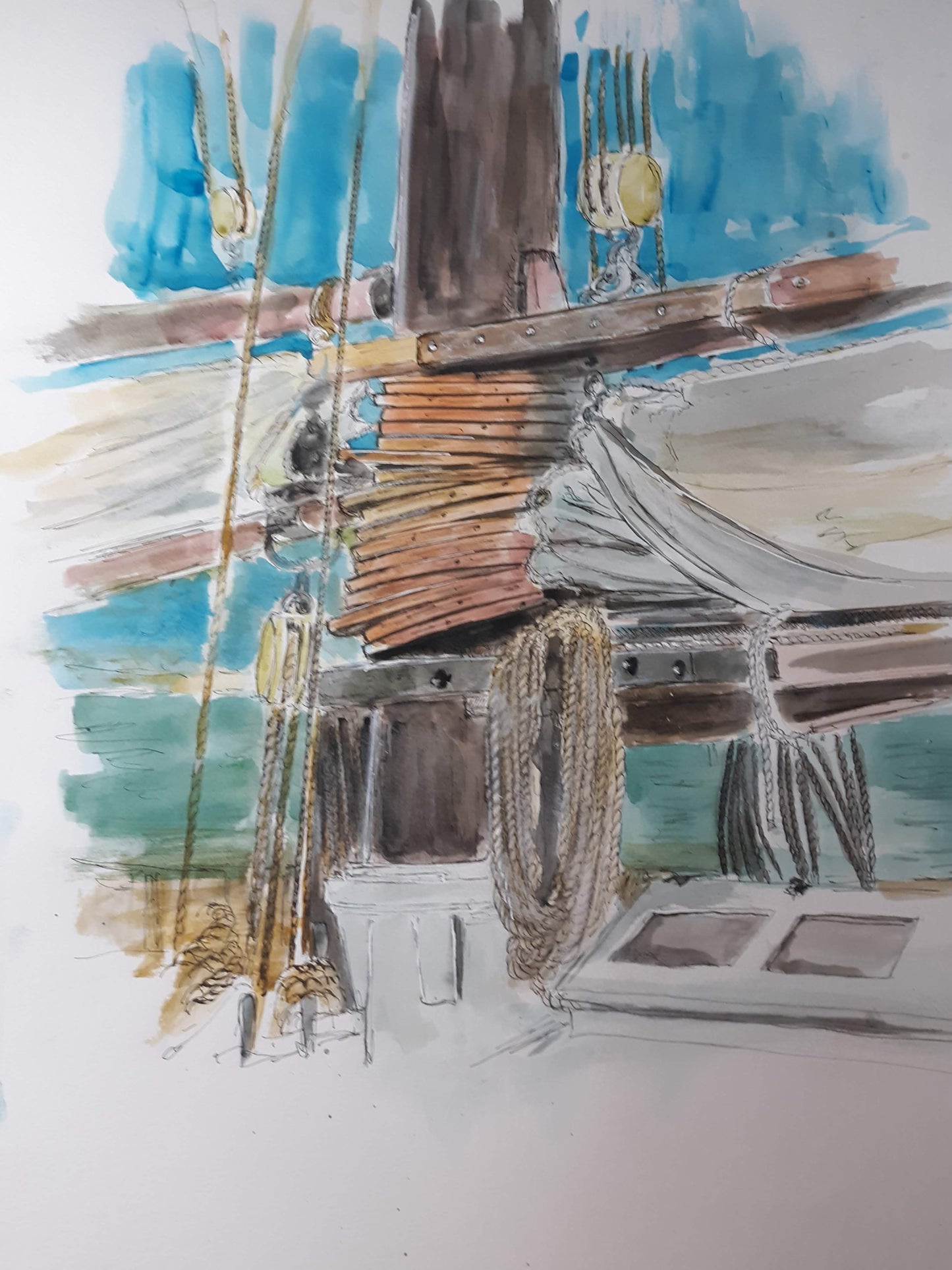 Details of a Schooner Main Mast